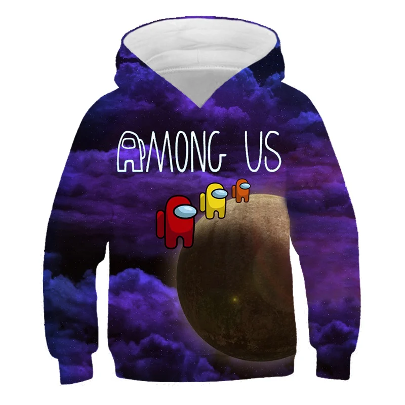 

Autumn Boys Girls Hoodies Children Polyester Hooded Among Us Impostor Cartoon Sweatshirt Kids Casual Sportswear Clothing Hoodies