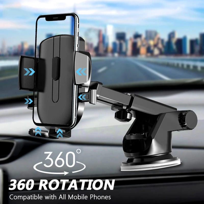 

KISSCASE 360 Gravity Linkage Car Phone Holder For iPhone 12 11 XR 8 Dashboard Stand Windshield Car Bracket Air Vent Mount Holder