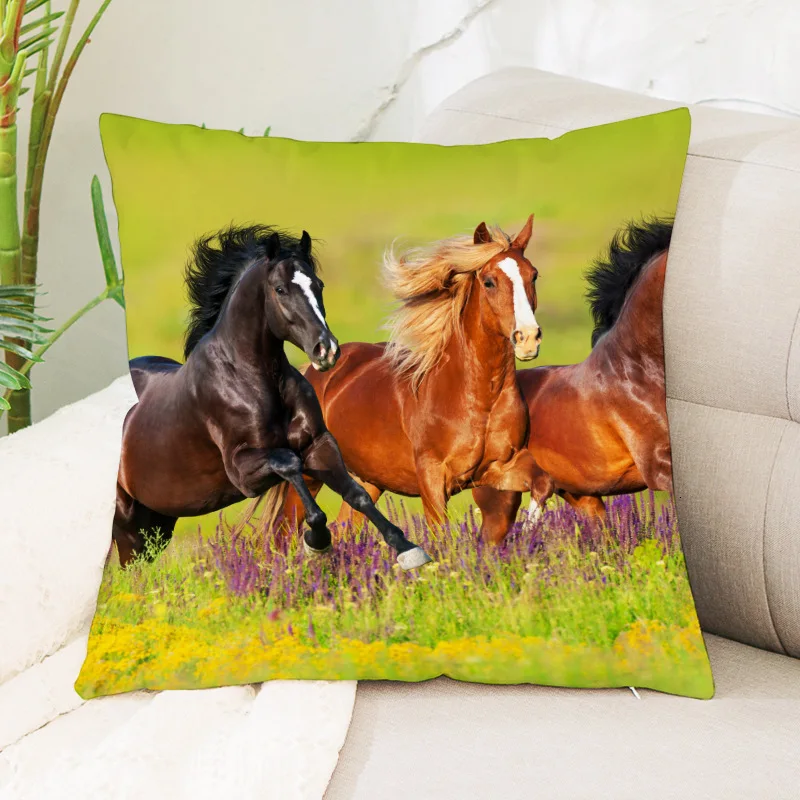 45*45 см квадратный чехол для подушки Северная Европа Инс декорации тонкая лошадь