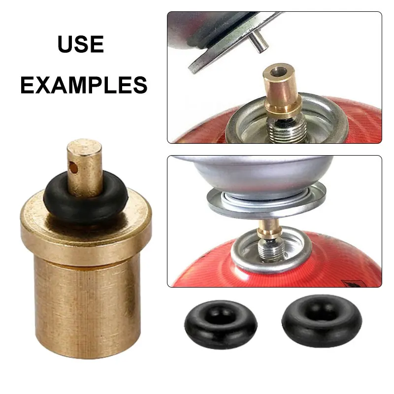 

2 Gas Refill Adapter Filling Butane Canister Outdoor Camping Stove Gas Cylinder Gas Tank Burner Accessories Mini Inflation Valve