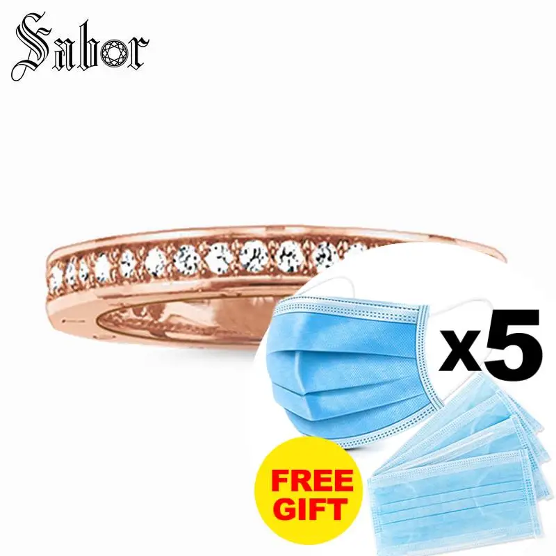 Однорядное кольцо из розового золота Модные женские ювелирные изделия подарок