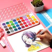 123648 colors kawaii watercolor pigment portable student watercolor paint set for drawing school stationery art supplies