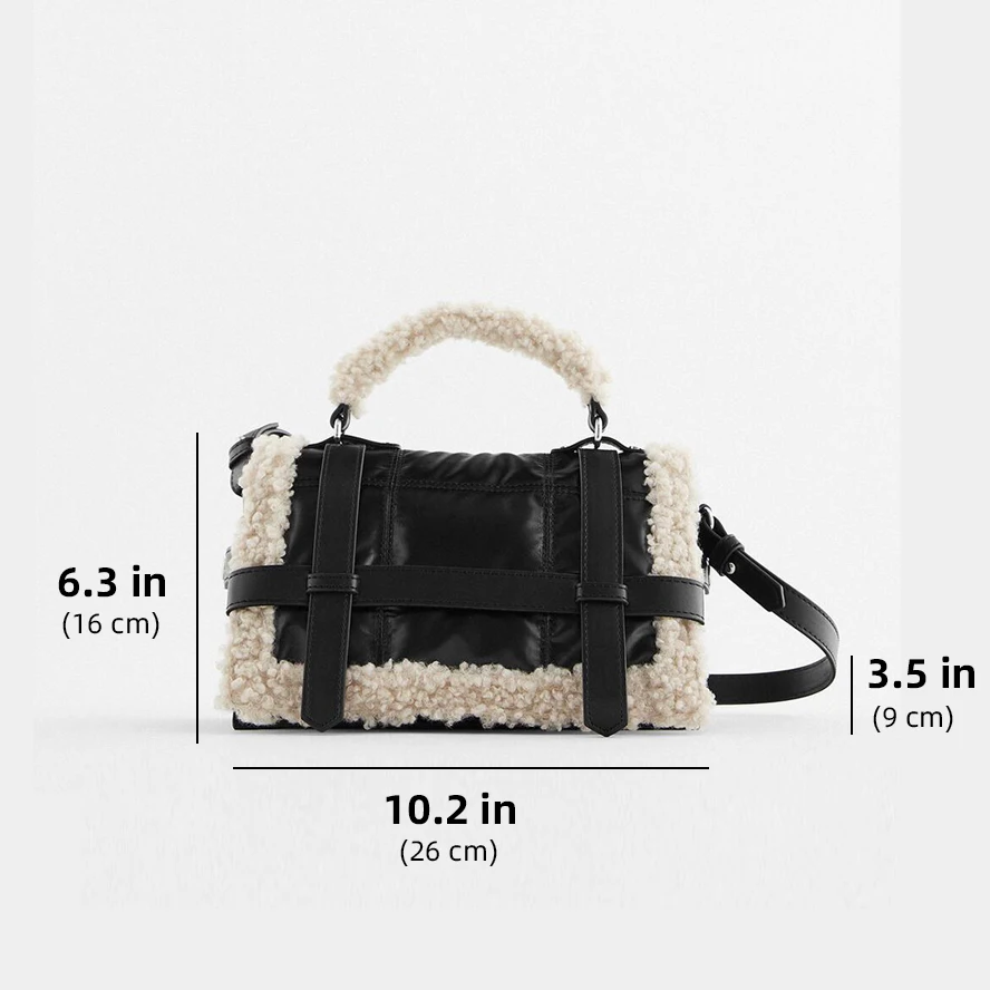 

New Winter Fashion Women's Bag Velvet Women's Shoulder Bag Large Capacity Women Crossbody Bags High Quality Pu Bags For Women