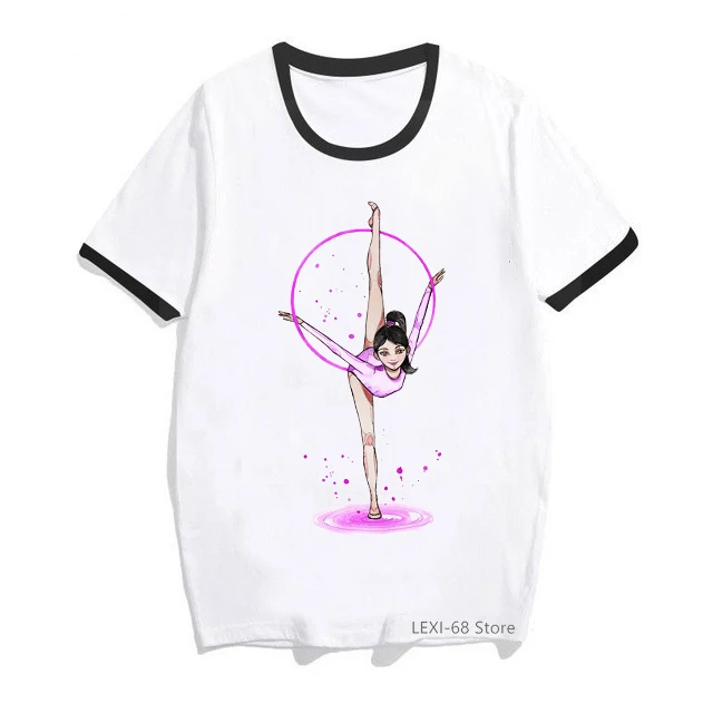 

ZO86 rainbow vogue gymnastics clothes 2020 Ballet dancer tshirt femme 646