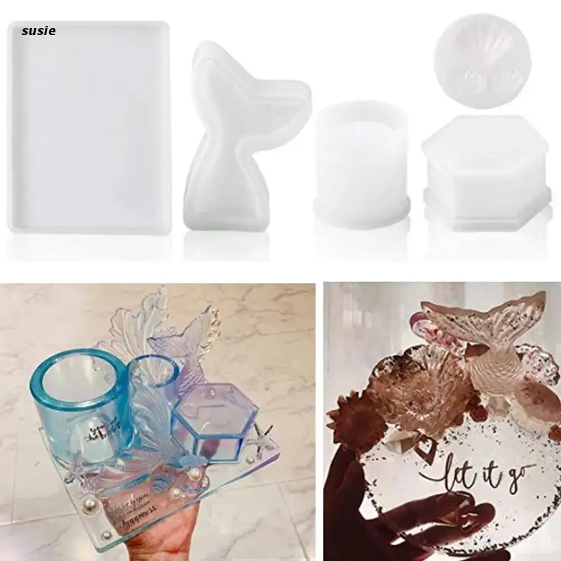 

Geometric Resin Casting Mold Silicone Tray Epoxy Mould DIY Crafts Epoxy Molds X7YA