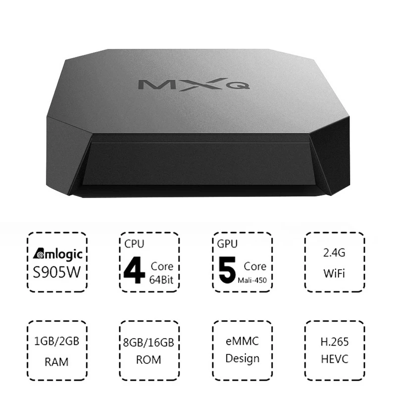 ТВ приставка MXQ на Android 7 0 1 ГБ ОЗУ 8 Гб ПЗУ 2 4 ГГц Wi Fi четырехъядерный процессор 64