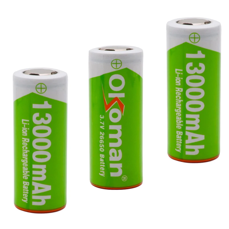2021 New original 26650 Lithium Battery 3.7V 13000mAh High Capacity Rechargeable Suitable for Flashlight | Электроника