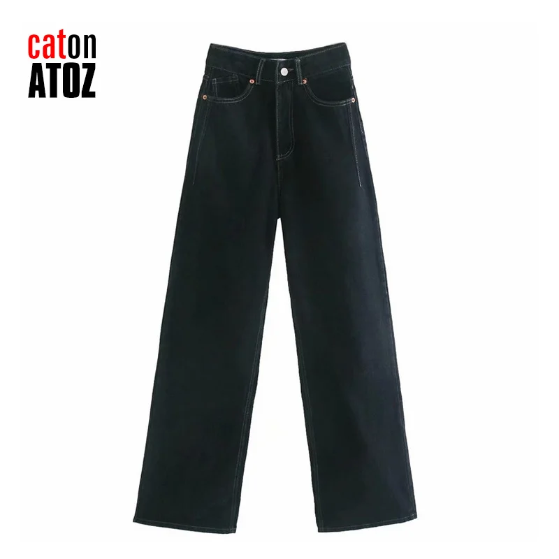 

Женские джинсы catonATOZ, с широкими штанинами, с высокой талией, на весну и осень, 2314