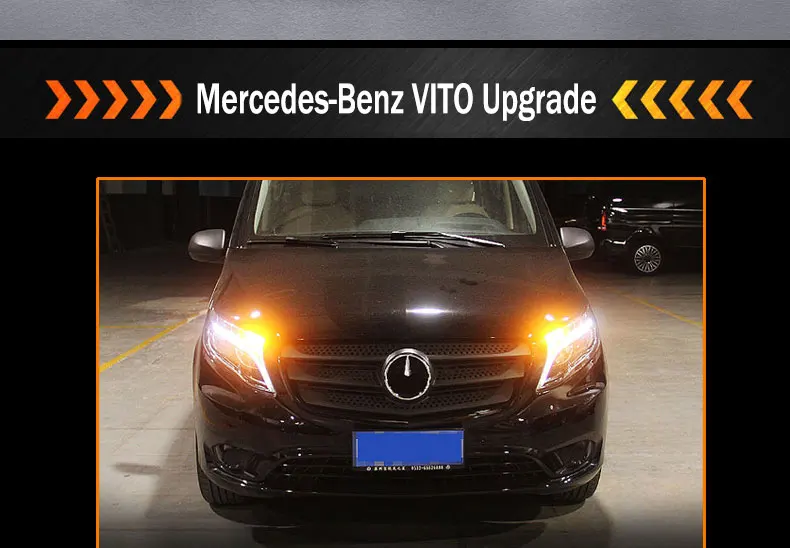 Светодиодный фонарь для Mercedes-Benz VITO-2019Year светодиодные фары DRL ходовые огни Биксеноновые лучевые огни ангельские глаза