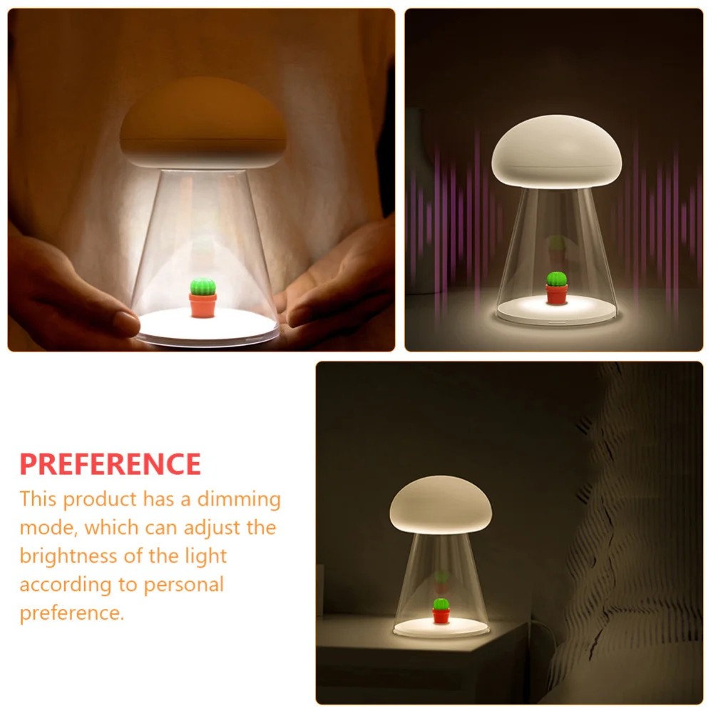 

1Pc Rechargeable Night Lamp USB Room Bedside Night Lamp with Data Cable (White)