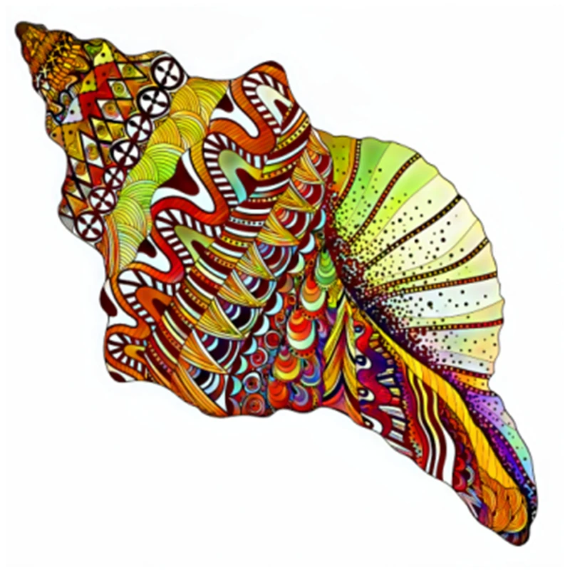 

New Artwork Wooden Puzzle Conch Shell Animal 6 Styles Irregular Shape Toy Luxury Brand 3D Jigsaw Game Gift for Friend Kids XML