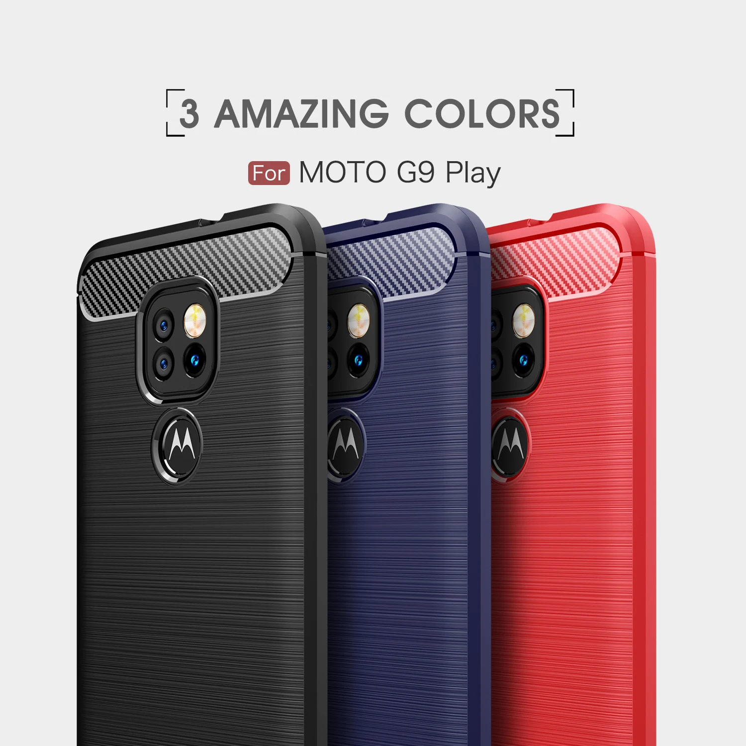 

Phone Case For Motorola G9 Power Stylus 2021 5G G Fast E 2020 G8 Lite Plus G7 E7 Play Silicone Ultra-thin Carbon Fiber TPU Cover