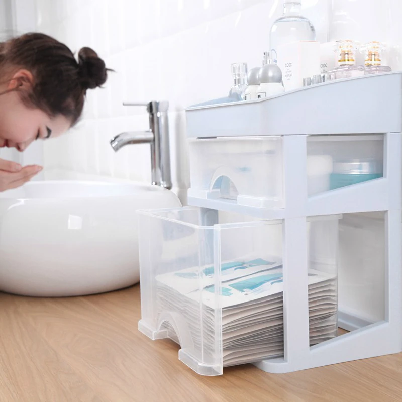

Bathroom Makeup Organizer Women Cosmetics Storage Box Desktop Drawer Multi-layer Jewelry Lipstick Container Accessories Supplies