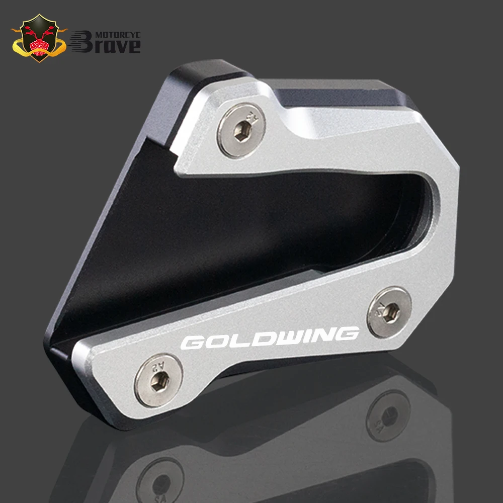 

For Honda Goldwing GL1800 GL 1800 2017 2018 2019 2020 Motorcycle CNC Foot Kickstand Side Stand Enlarge Extension plate gold wing