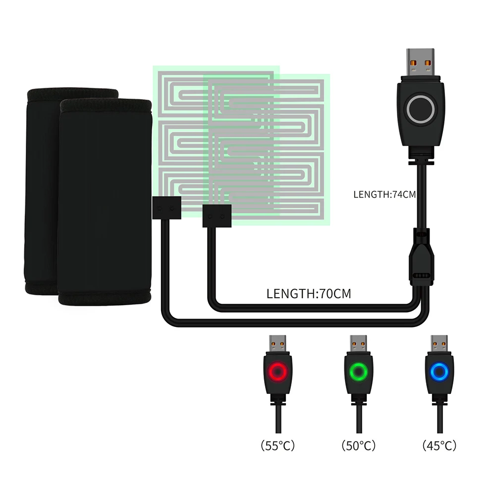 

Ручки для Руля Мотоцикла с подогревом и USB-разъемом, 22-30 мм