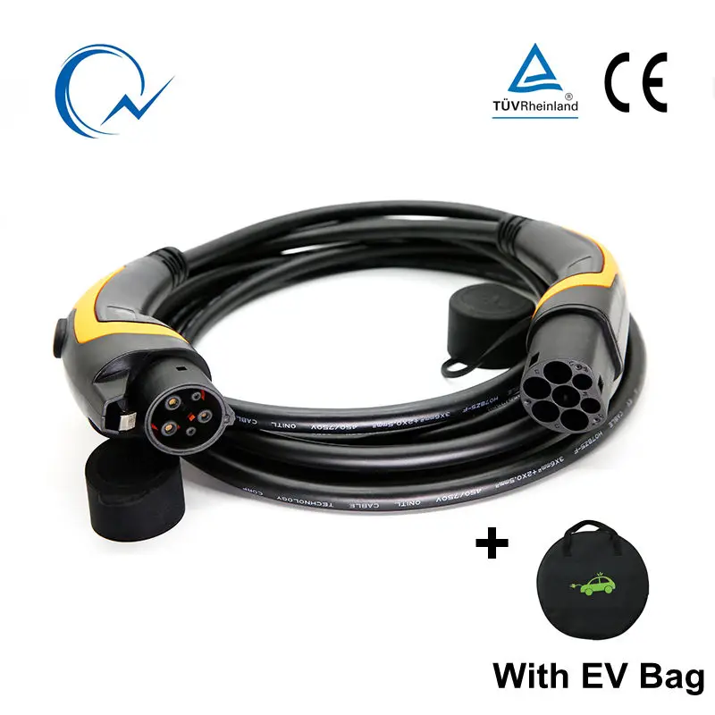 32А тип 1 К Тип 2 кабель EV SAE J1772 к IEC62196-2 EV разъем для зарядки с 5 метровым кабелем TUV/UL однофазный QNBBM с EV сумкой