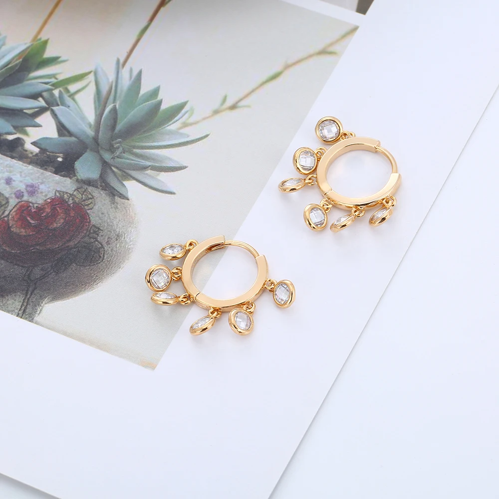 Женские сережки-обручи с серебряным покрытием круглые сережки кисточками и