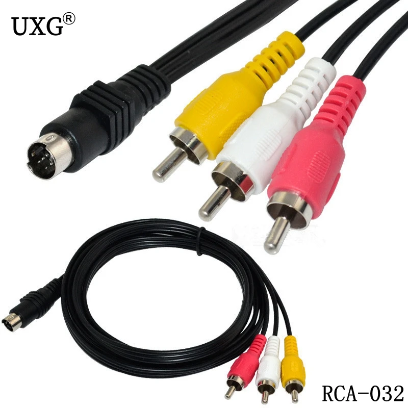 

S-Video 7 Pin male plug to 3 RCA male Audio Video Cable for PC Laptop TV 1.5m/150cm 5FT