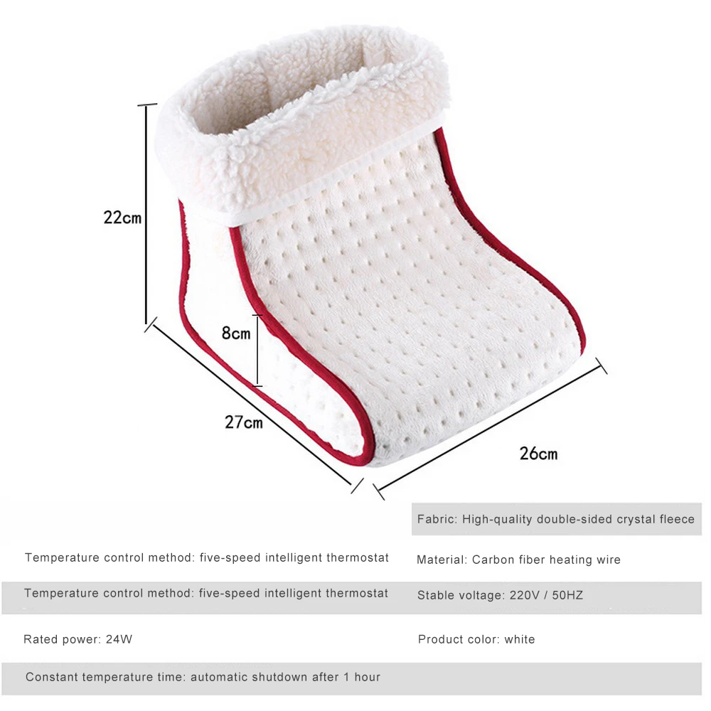 24W Plug Type Electric Warm Foot Warmer Heated Washable Heats Remote Control Care Pad Cushion Thermal Feet | Дом и сад