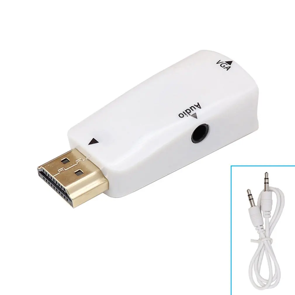 Переходник с HDMI на VGA штырь-гнездо аудиокабель высокого разрешения 1080P