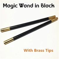 magic wand in black with brass tips magic tricks accessory magician tool close up stage street illusions props gimmick fun