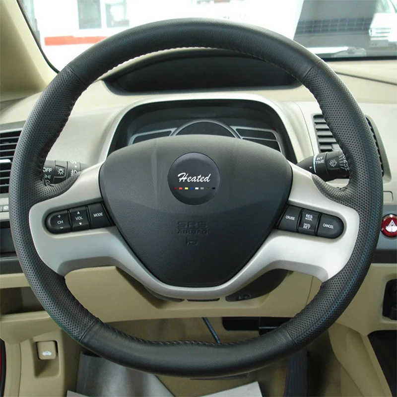 Автомобильная экокожа для Honda Civic 2006 2009 Стайлинг автомобиля оплетка на руль|Чехлы