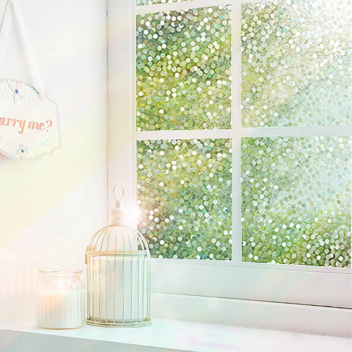 WXSHSH 3D матовый Радуга цветная пленка для окна статическая прилипающая виниловая