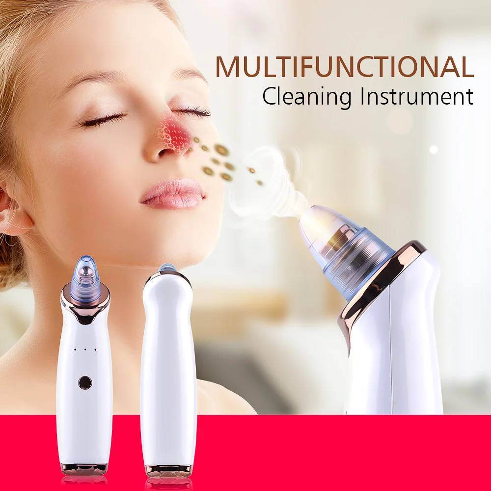 

USB Charge Electric Cleanser Facial Blackhead Remover Deep Cleaner Nose Pore Removal Vacuum Suction Cleansing SPA Beauty Tool