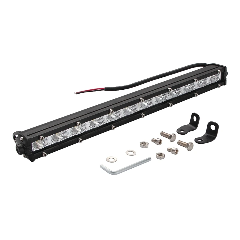 

14in Ultra-Slim Single Row Off Road LED Light Bar 3600LM 36W Waterproof Spot Flood Combo Light for Trucks ATV Boat Cars