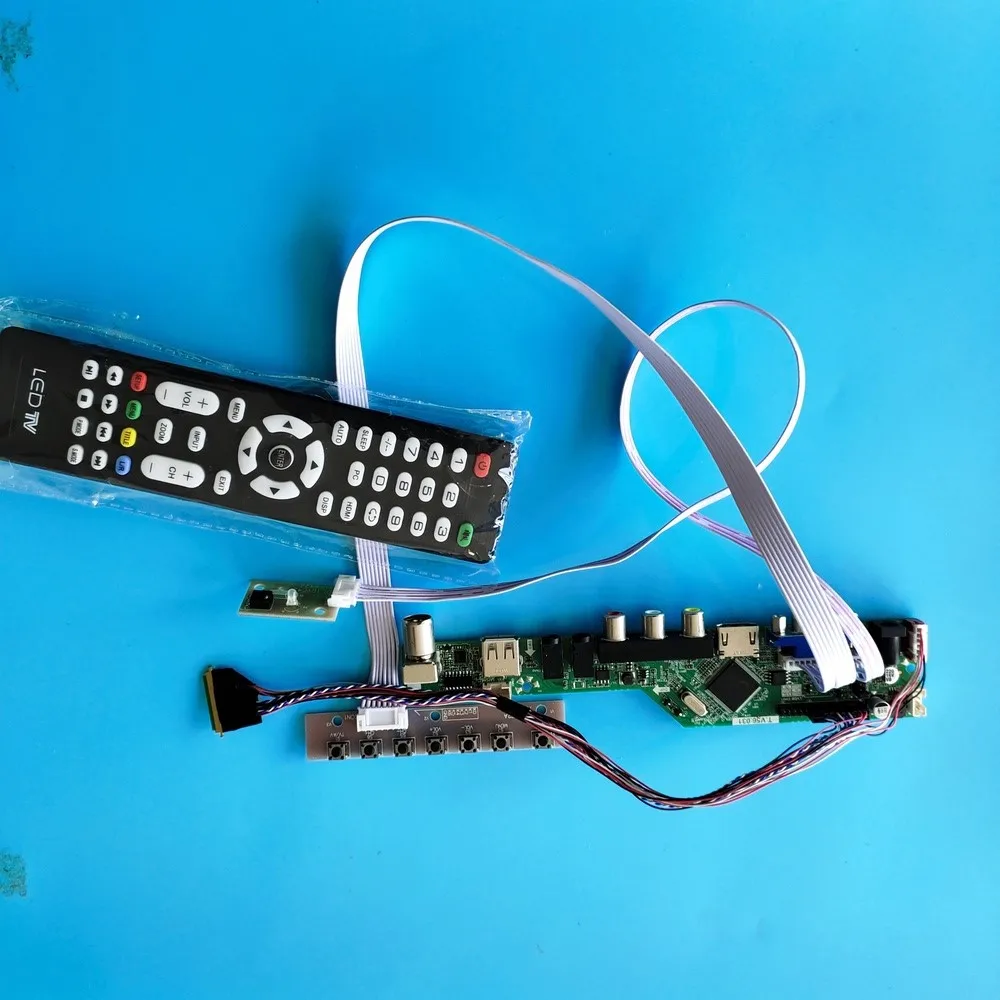 

Kit for B156HTN02.1 Controller Doard AV LED LCD 40pin LVDS 1920x1080 VGA TV USB Panel Screen Audio Remote HDMI Display Monitor