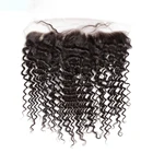 13x4, фронтальные бразильские человеческие волосы с глубокой волной, 18, 20 дюймов, натуральные вьющиеся волосы, застежка с детскими волосами, предварительно выщипанные волосы