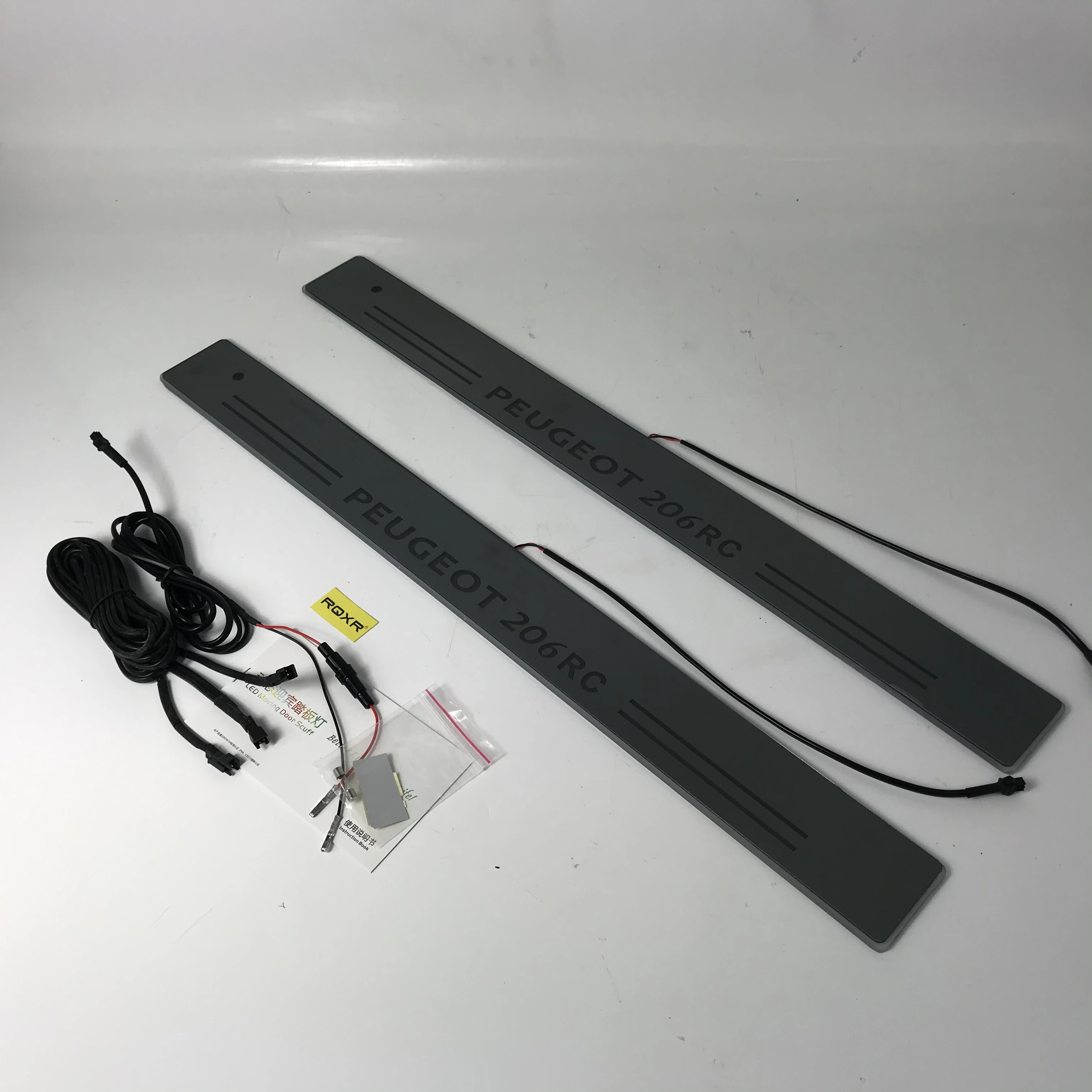 

eOsuns Threshold led bar door sill plate scuff for Peugeot 206RC dynamic trim welcome light Infrared sensor