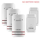 Звонок звонок CACAZI беспроводной, водонепроницаемый, без аккумулятора, с вилкой Стандарта СШАЕСВеликобритании