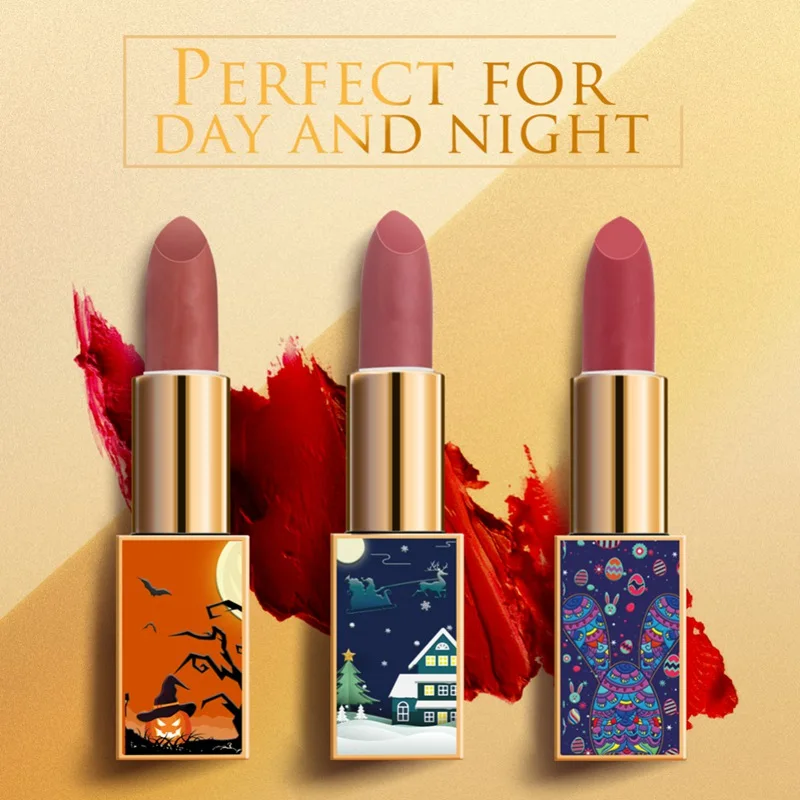 Китайский стиль Губная Помада 3 шт./компл. Макияж для губ водонепроницаемый