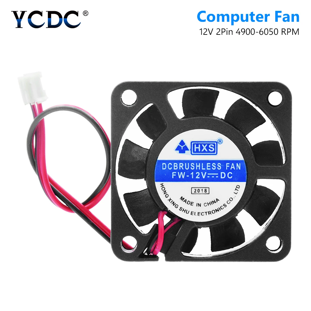 Вентилятор для компьютера 40x40x10 мм DC 12 В 2 Pin провода кулер процессора радиатор