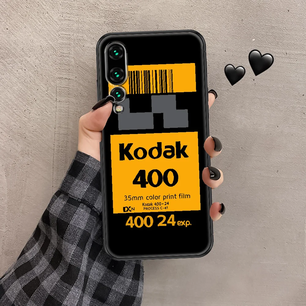 

Fashion Kodaks Brand Phone case For Huawei P Mate P10 P20 P30 P40 10 20 Smart Z Pro Lite 2019 black silicone Etui tpu hoesjes