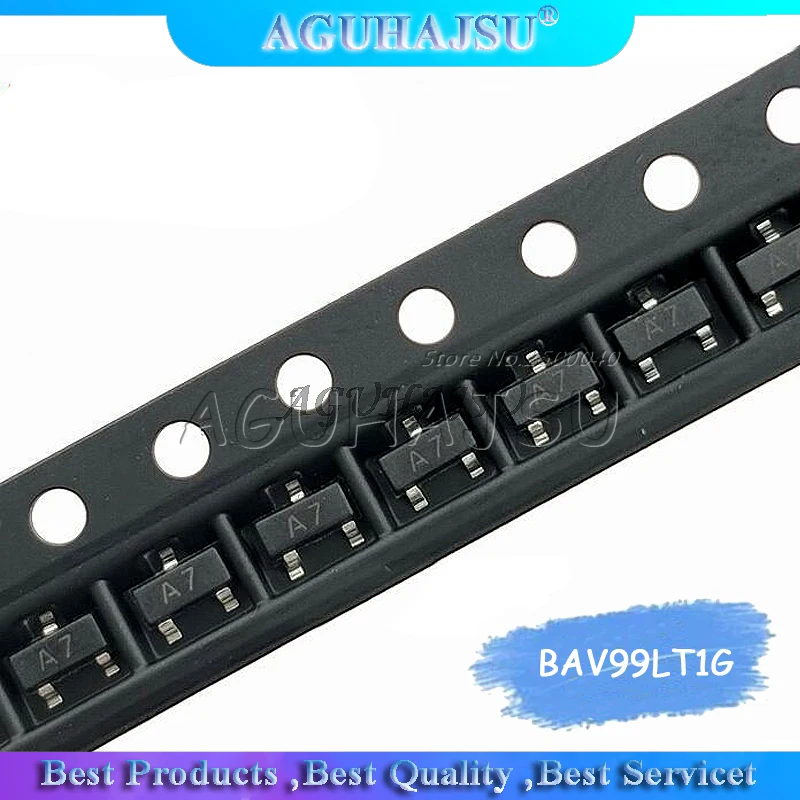 100 шт. BAV99LT1G BAV99 SOT23 A7 SOT BAV99LT SOT23-3 двойной серии импульсный диод новый оригинальный |
