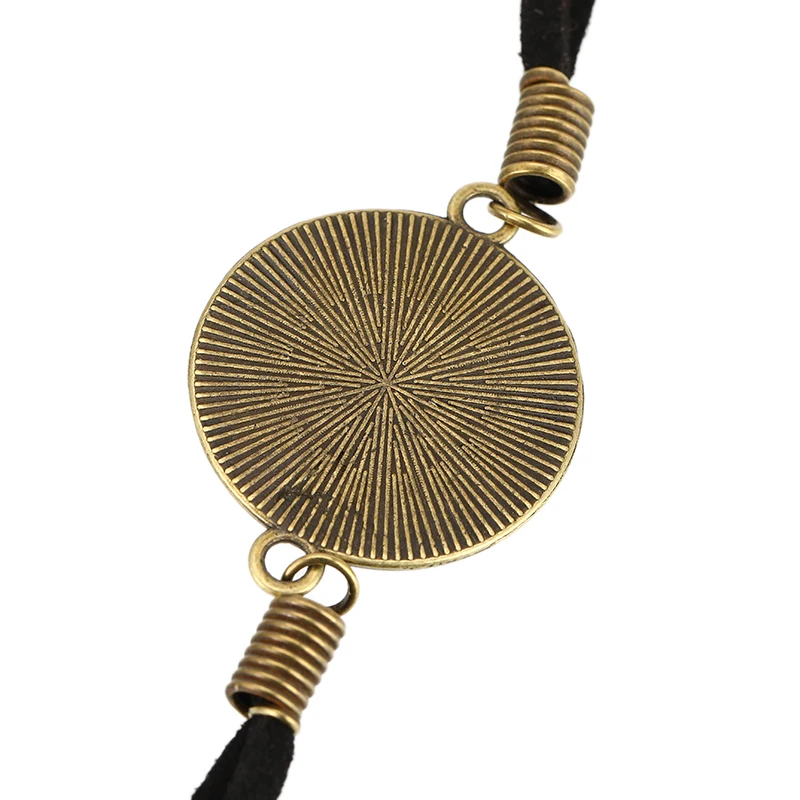 1/2 шт 20 мм кожаные браслеты Круглый Кабошон Установка Пустой Базы поднос для DIY