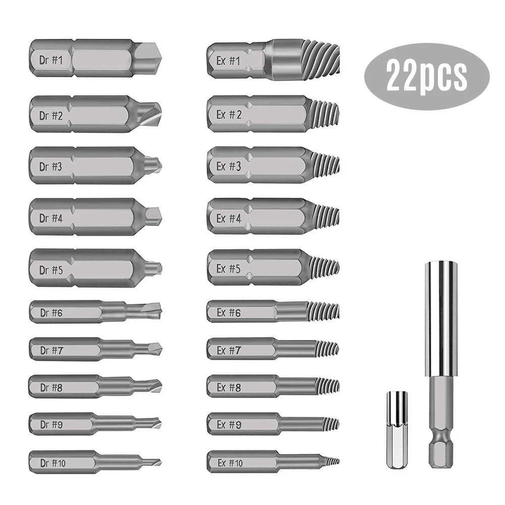 22 шт. набор многофункциональных прецизионных экстракторов сломанных винтов мини