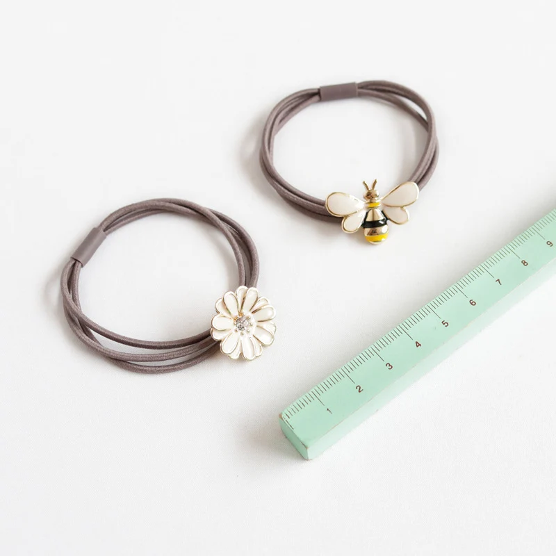 Резинки для волос женские детские эластичные с подсолнухами