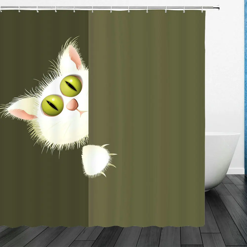 

Забавная для кошек собак Shark Водонепроницаемая занавеска для душа, занавеска для ванной из полиэстера, занавеска для ванной с 3d принтом, дом...