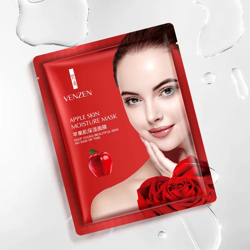 

Apple Muscle Smoothing Moisturizing Facial Mask Moisturizing Skin Oil Control Moisturizing Mask Skin Care Products 10PCS