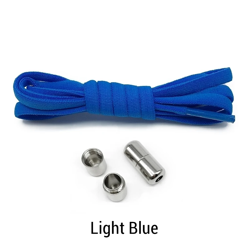 

Elastic No Tie Shoelaces Metal Lock Shoe Laces For Kids Adult Sneakers Quick Shoelaces Semicircle Shoelaces Lazy 24 colors