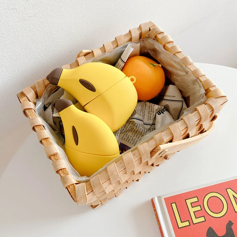 

3D Cute banana bluetooth headset case For Airpods pro 3 case Silicone soft protective For Apple Airpods pro Case Couples Cover
