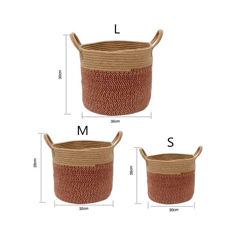Корзина для домашнего хранения из натурального хлопка и льна корзина белья