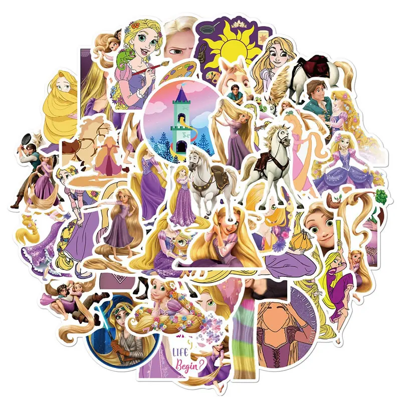 10/50 шт в наборе Холодное сердце Disney Рапунцель наклейки гитары телефон Чемодан