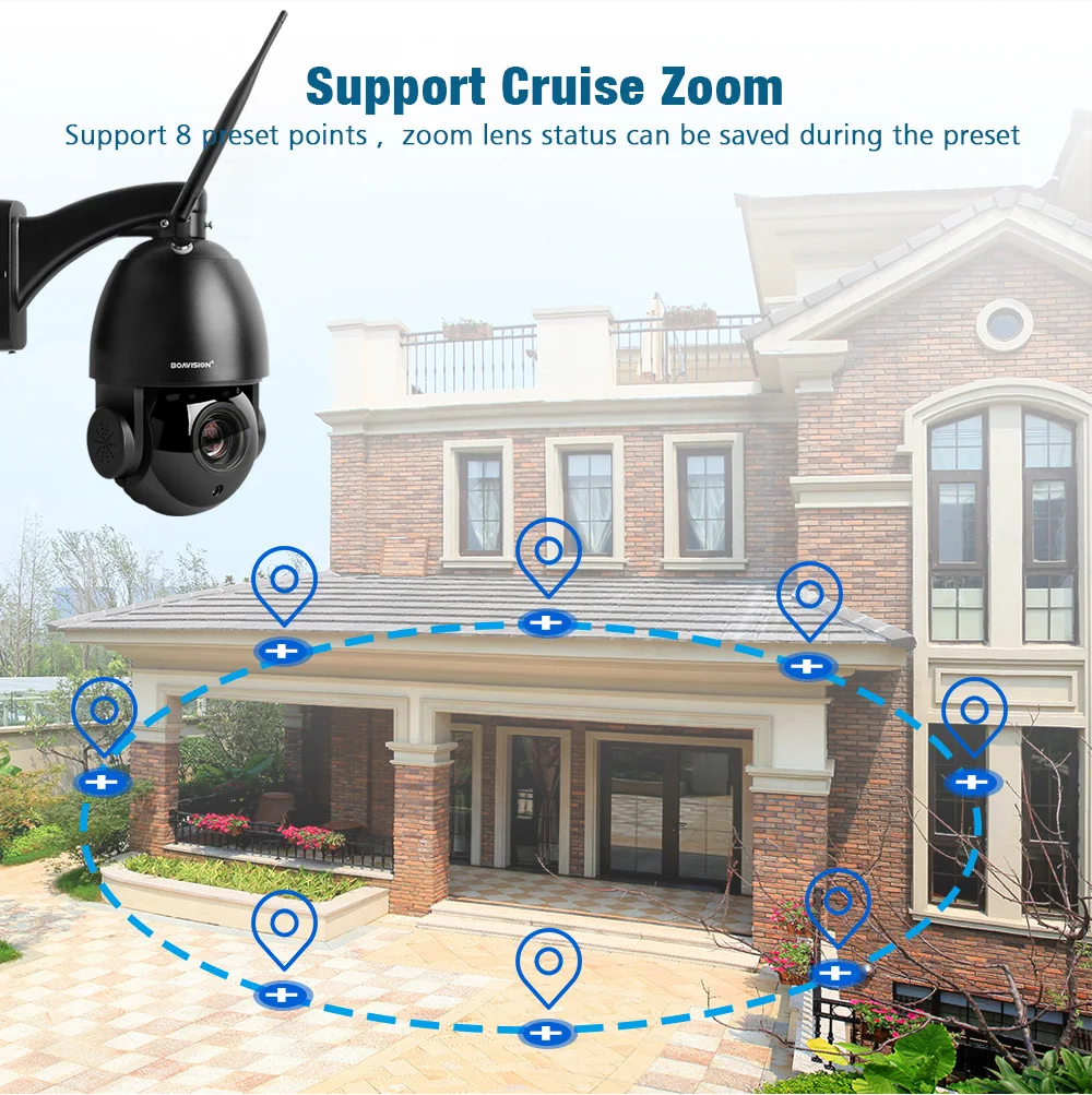 HD 1080P wifi PTZ купольная IP камера Открытый 20X оптический зум Беспроводная CCTV камера двухсторонняя аудио с динамиком Камера Безопасности s CamHi