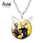 Ожерелье с подвеской с изображением из мультфильма SIAN Death Note для подростков женщин модное мужское металлическое ожерелье цепочка на шею Ювелирные изделия Подарки