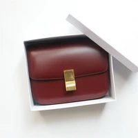 glossy metal box classic design real leather flap fashion womens crossbody vintage bag purse and handbag luxury tofu bags 2021