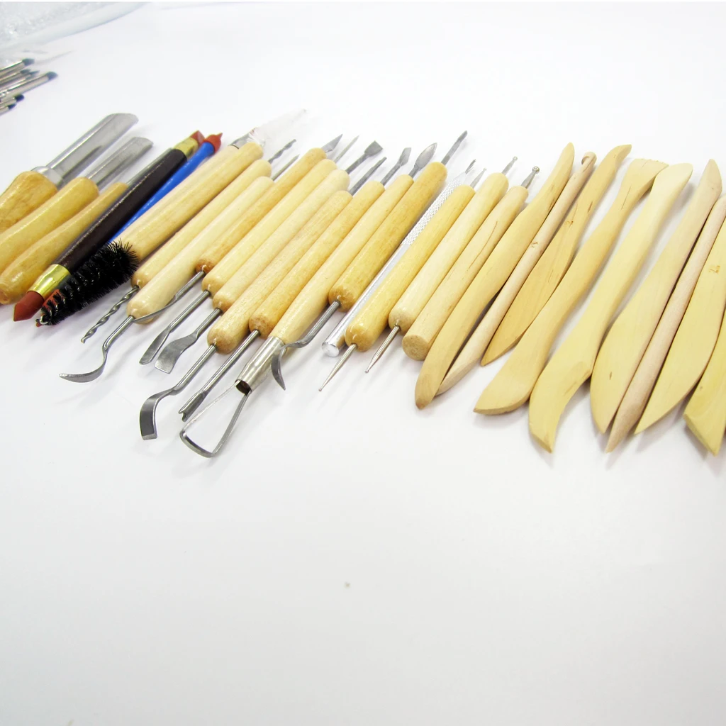 

Ceramic Clay Tools, 31pieces Pottery Sculpting Tools Set for Beginners Professional Art Crafts, Wood and Steel, School